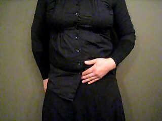 Chubby Crossdresser Masturbating