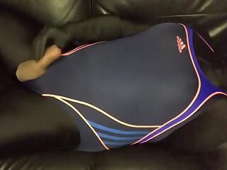 Cumshot on my Adidas Swimsuit