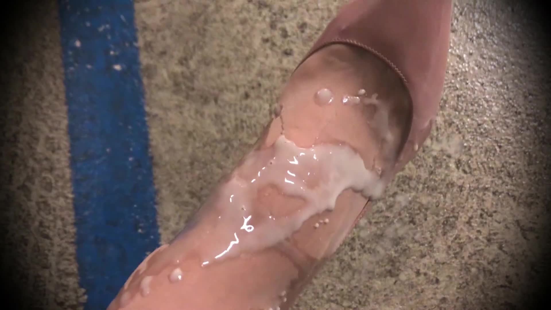 Squirt on feet, legs and body