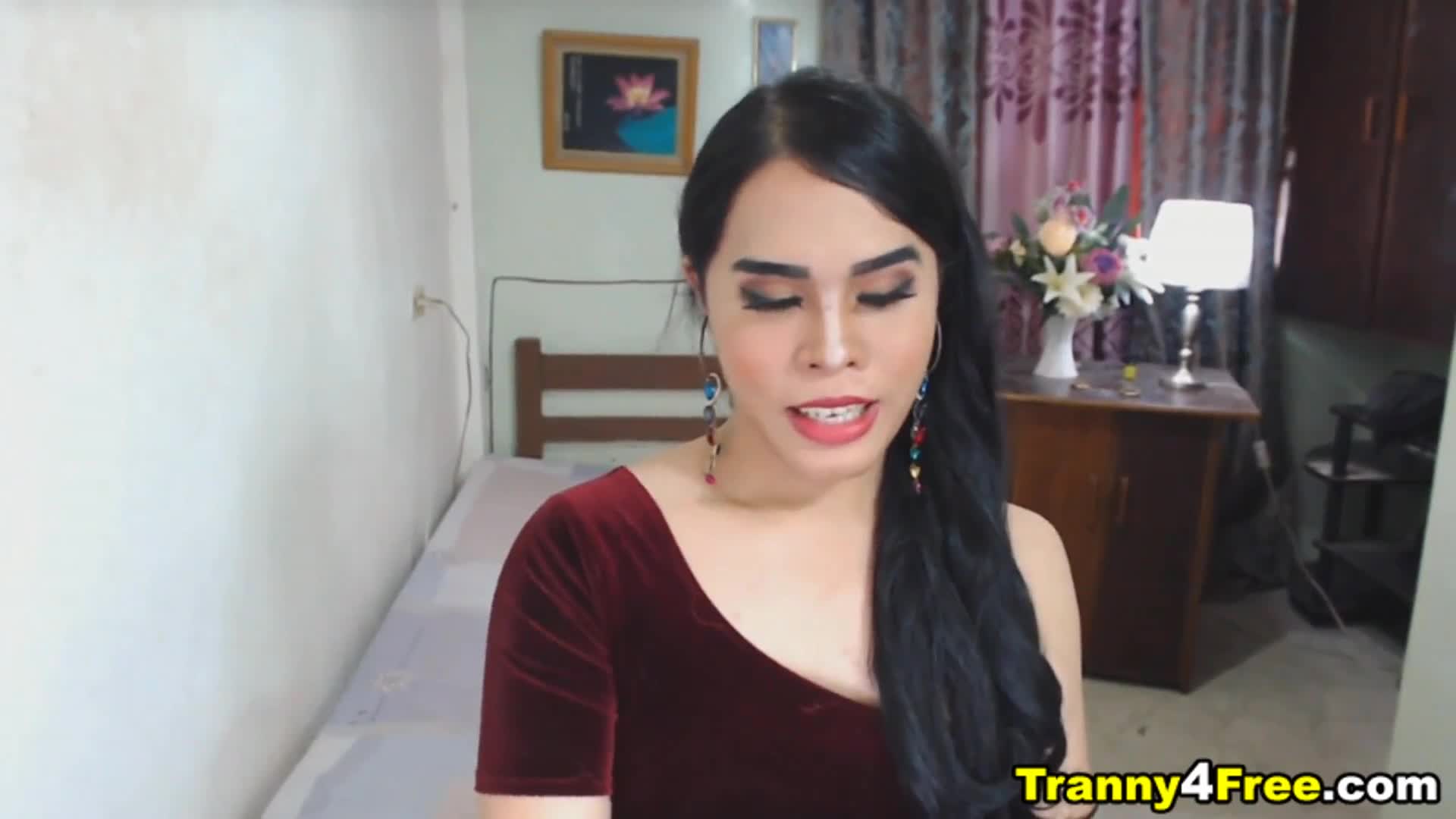 Hot Asian Trans Cock Live Jerking