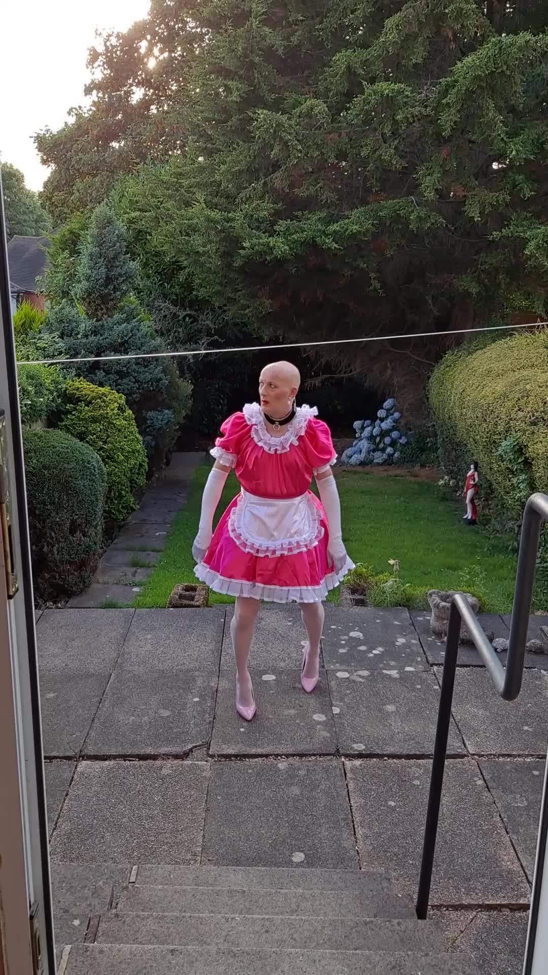 Pink sissy outdoors